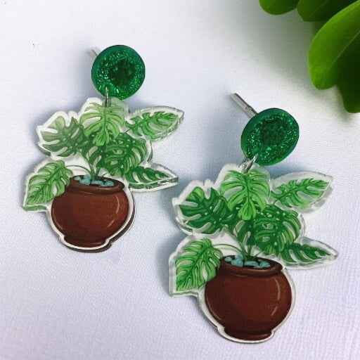 Dangle into Green: Crazy Plant Lady Earrings for the Ultimate Plant Lovers!