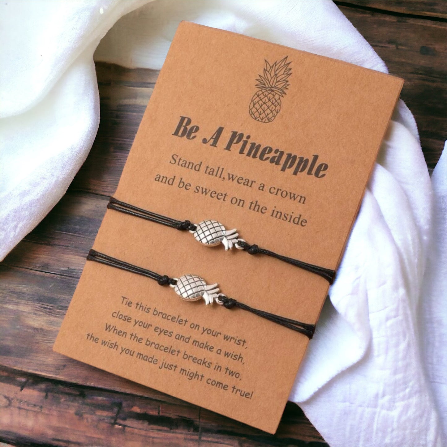 Pineapple Wish Bracelet (Set of 2) - Friendship Magic Awaits! 🍍