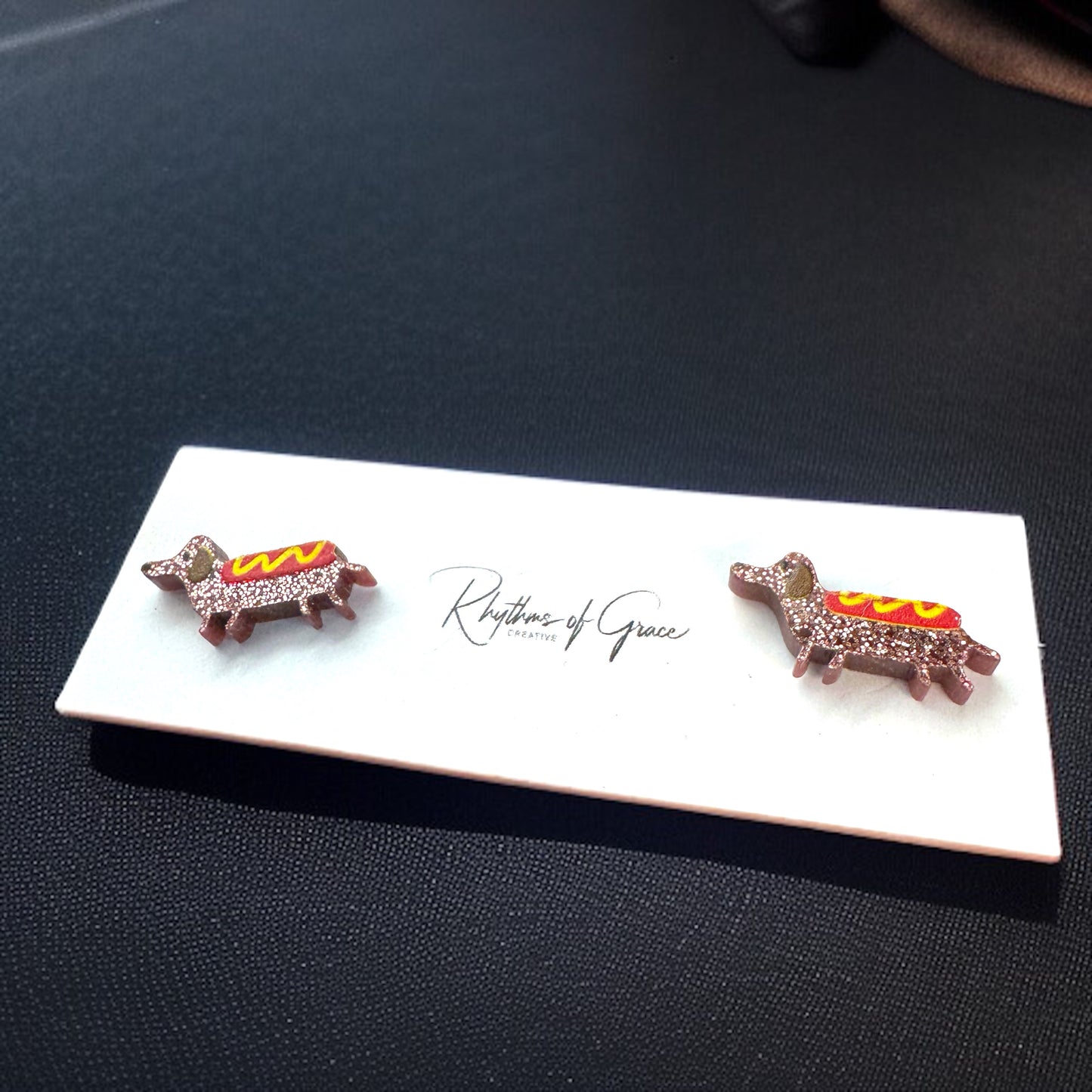 Dachshund Delight: Weenie Dog Stud Earrings! 🐾