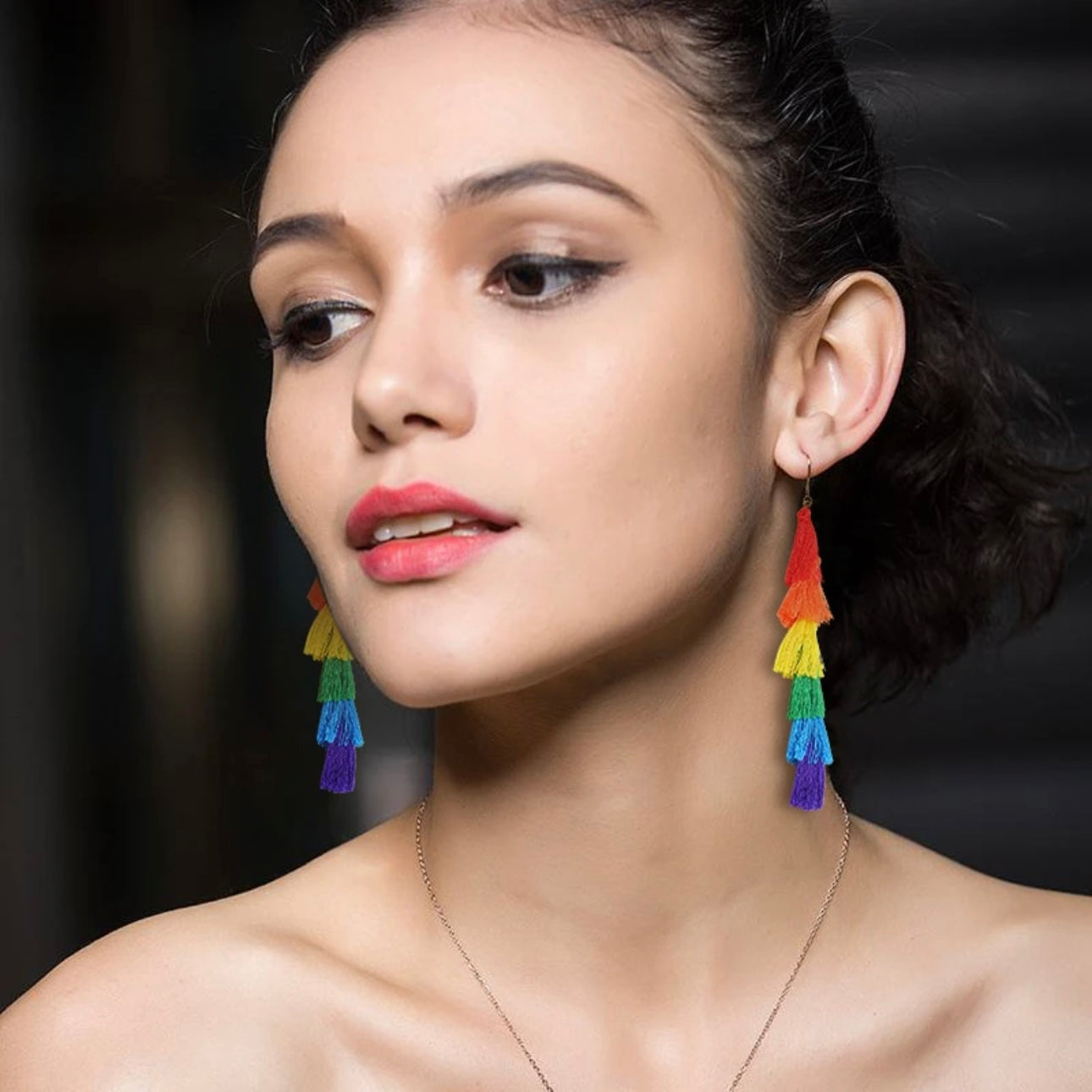 Rainbow Bliss Tassel Earrings – Flash Your Pride in Style!