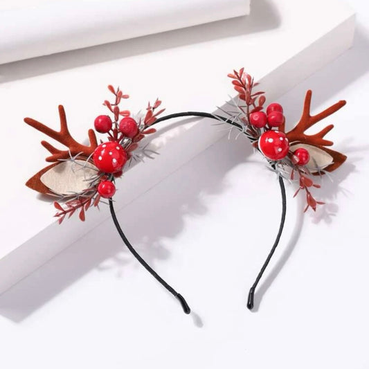 Woodland Antler and Flower Headband - Handmade Headpiece, Antler Headpiece, Woodland Nymph, Antler Headband