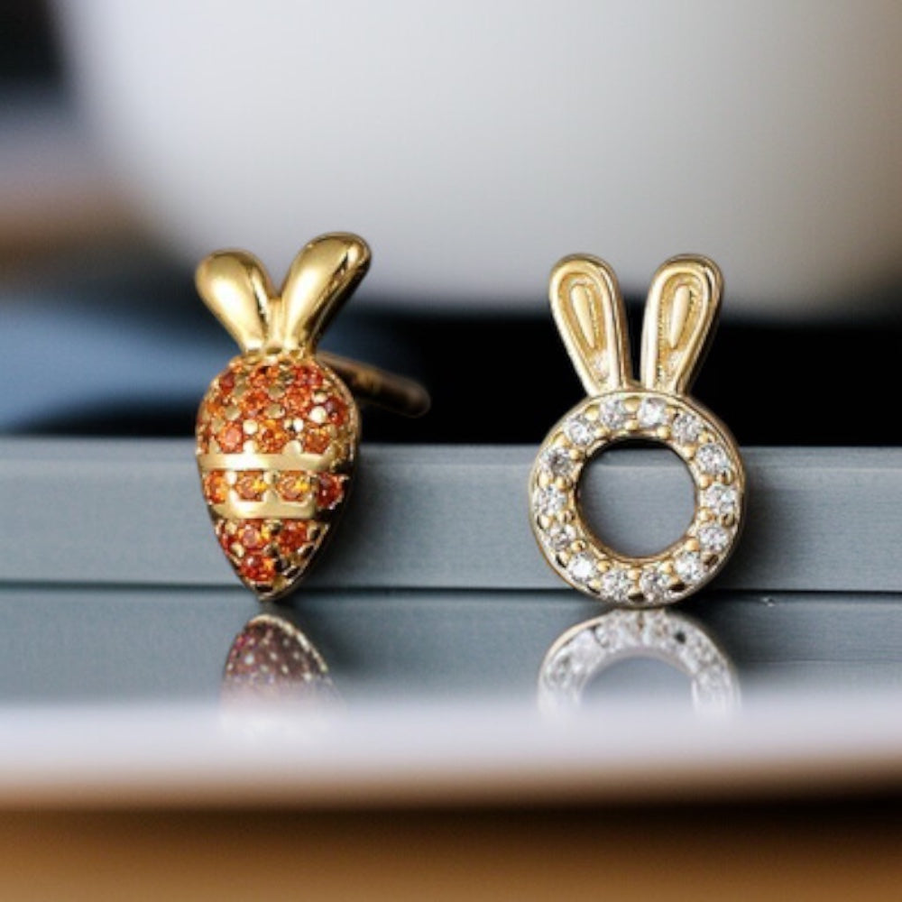Hop into Easter Sparkle: Rhinestone Stud Earrings
