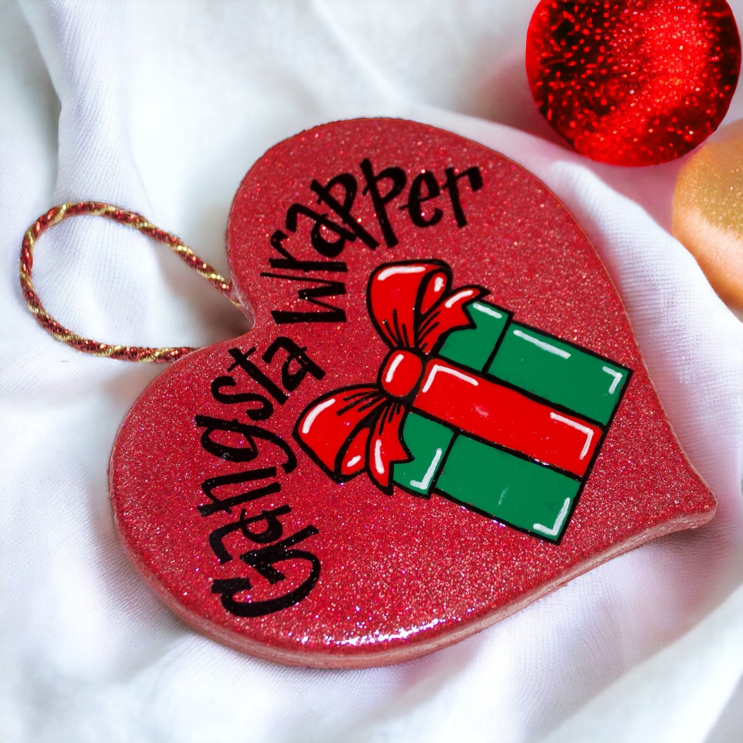 Holiday Hustler: Gangsta Wrapper Ornament for the Gift-Wrapping MVPs!