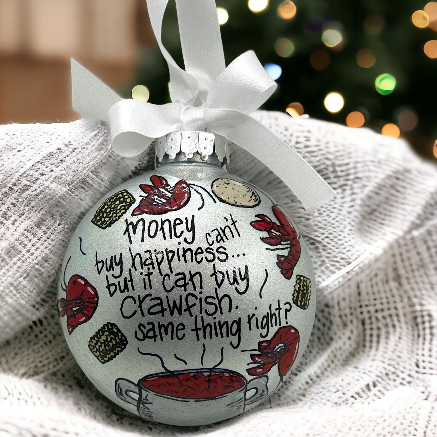 Cajun Christmas Cheer: Crawfish & Happiness Ornament! - Rhythms of Grace Creative