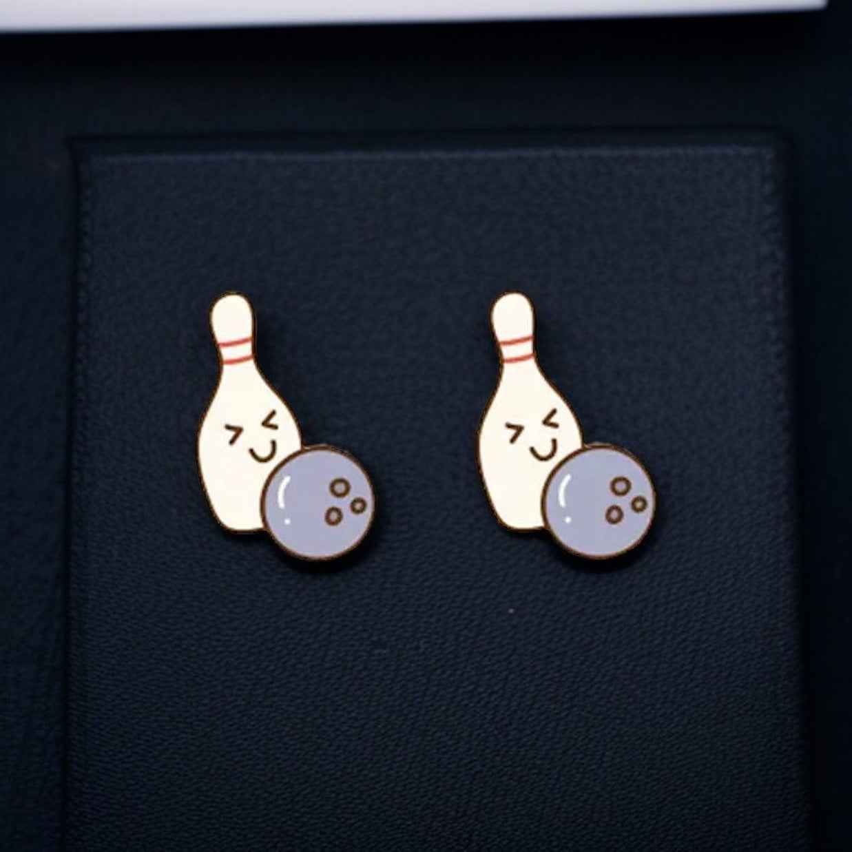 Strike a Pose with Bowling Studs Earrings! 🎳