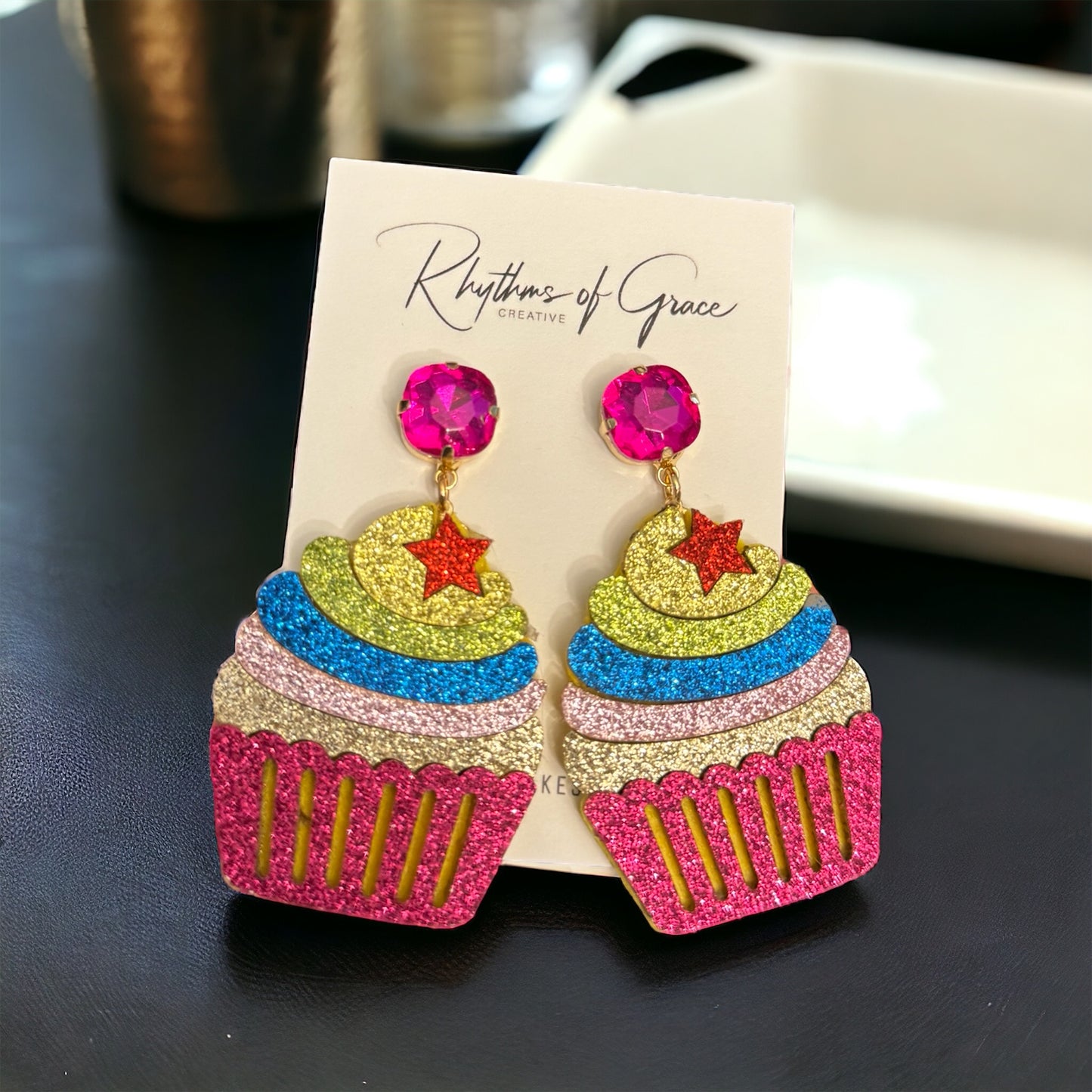 Whimsical Cupcake Earrings - Sweet Treats for Your Ears!