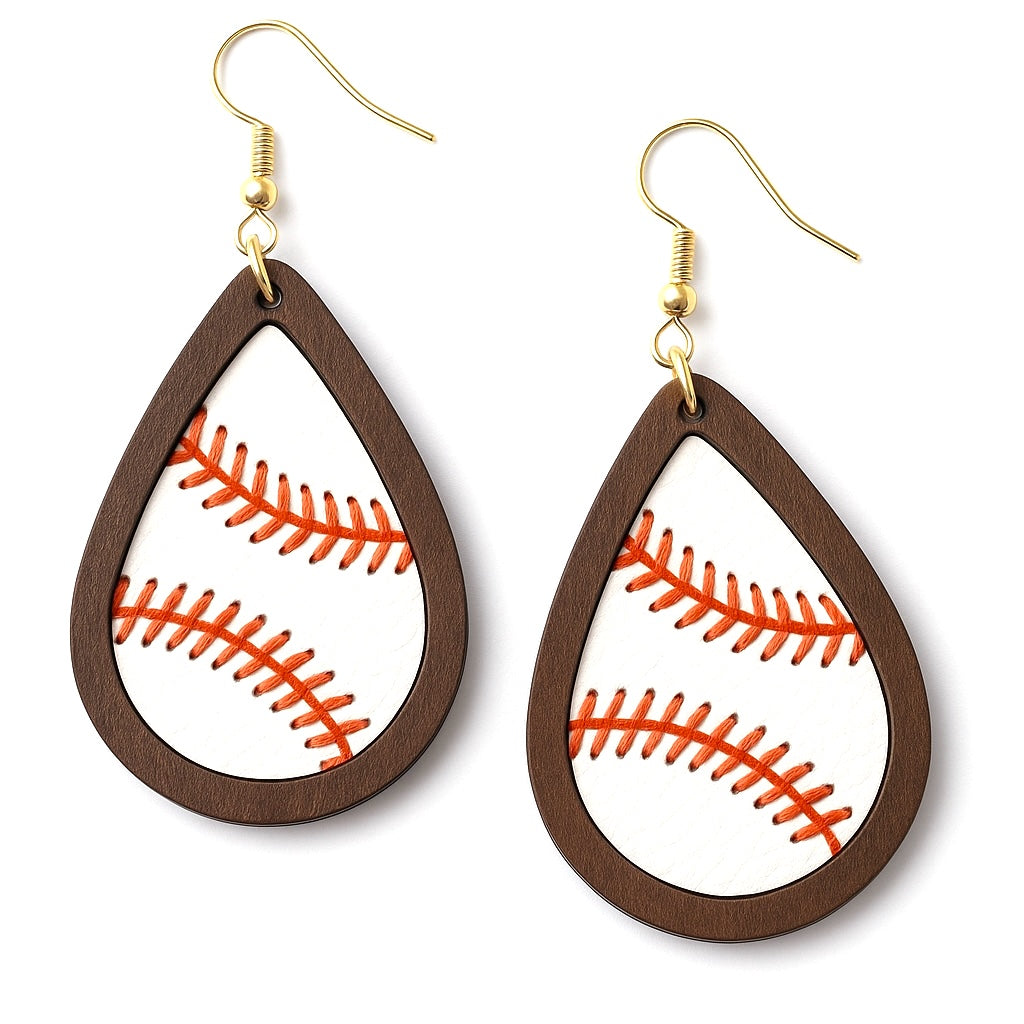 Swing into Style: Catchy Baseball Dangle Earrings for Every Fan!