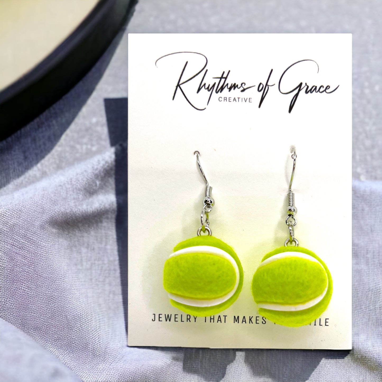 Game, Set, Match: Tennis Ball Earrings – Serve Up Style!
