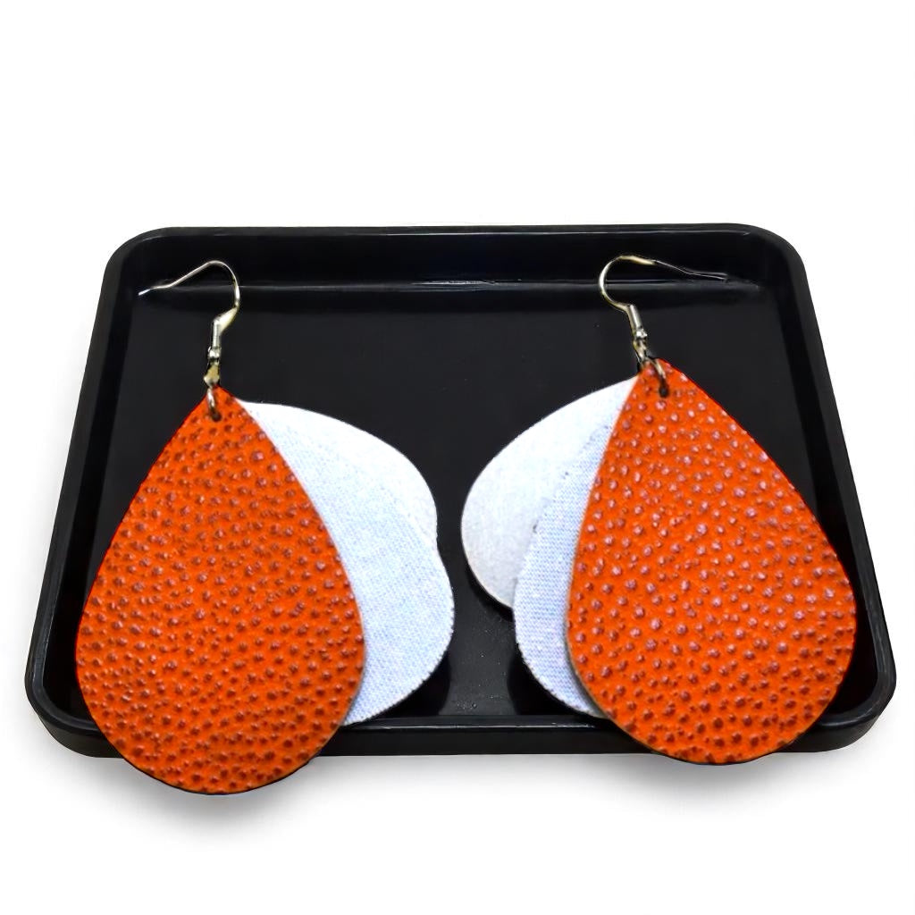 Sparkle on the Court: Basketball Glitter Dangle Earrings 🏀