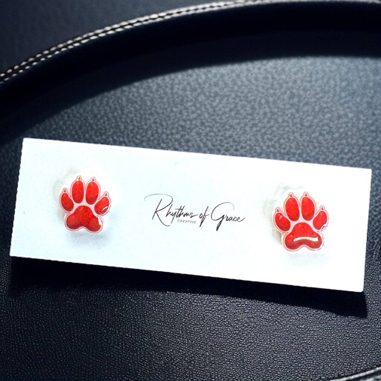 Vibrant Paw Print Studs – A Pawfect Gift! 🐾 10 Colors Available!