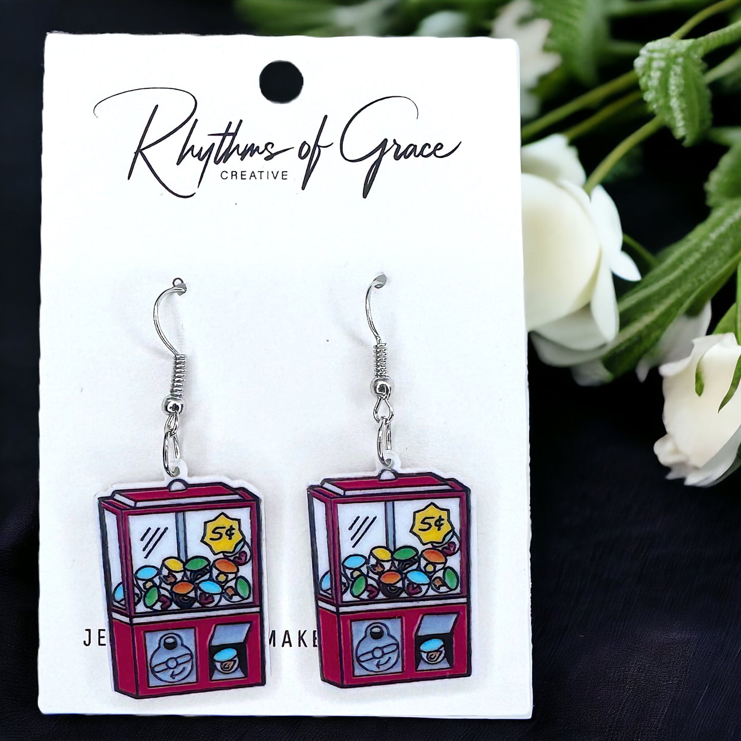 Sweet Nostalgia: Candy Machine Dangle Earrings!