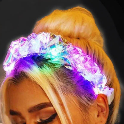 LED Headband - Light Up Headpiece, St. Patrick’s Day, Mardi Gras, Holiday Headpiece, Light Up Headband
