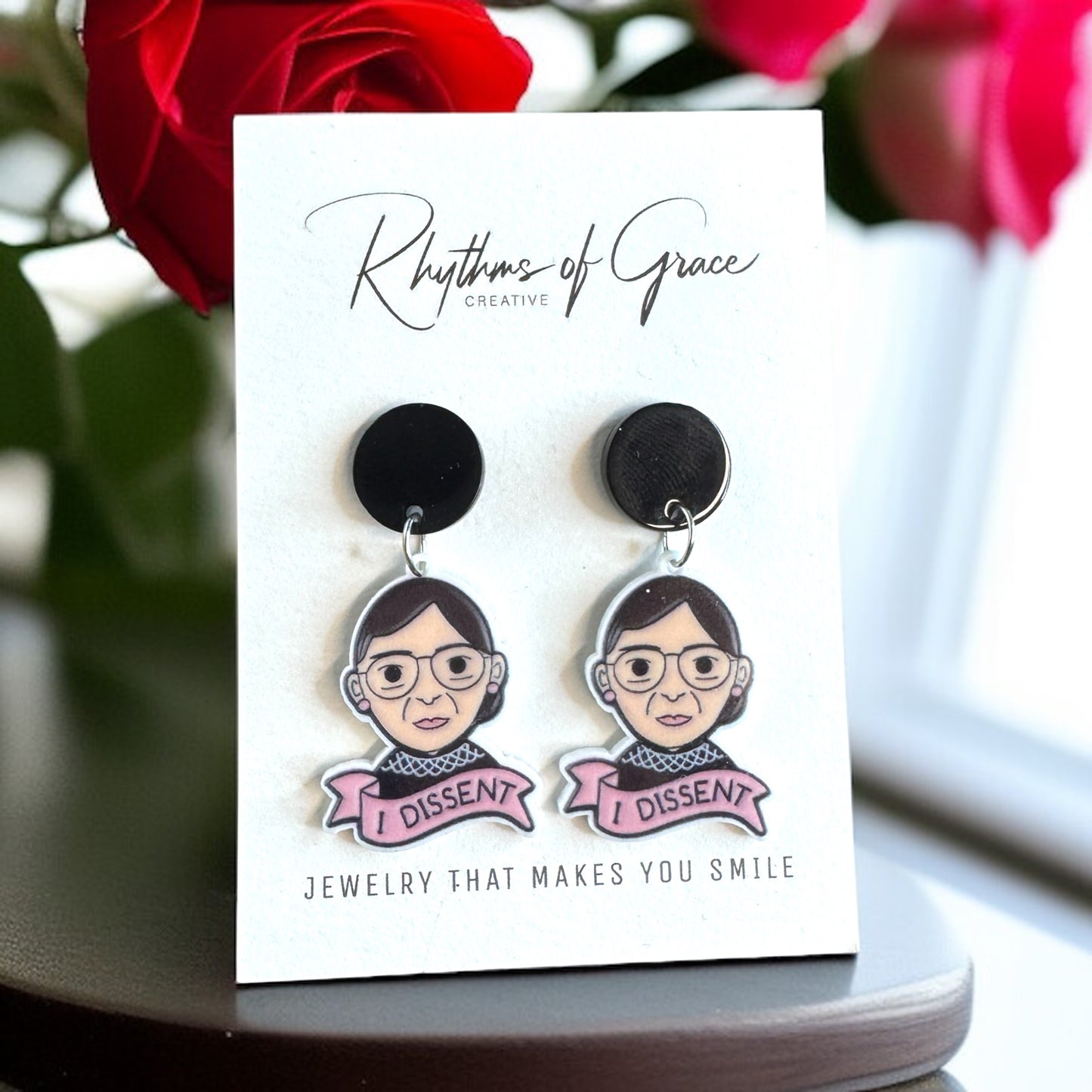 RBG Dangle Earrings: Wear Your Dissent in Style!
