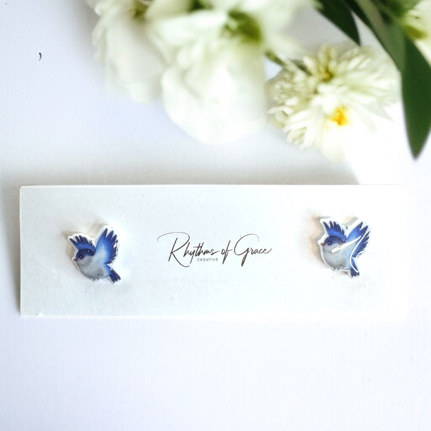Spruce Up with Bluebird Bliss – Adorable Stud Earrings!