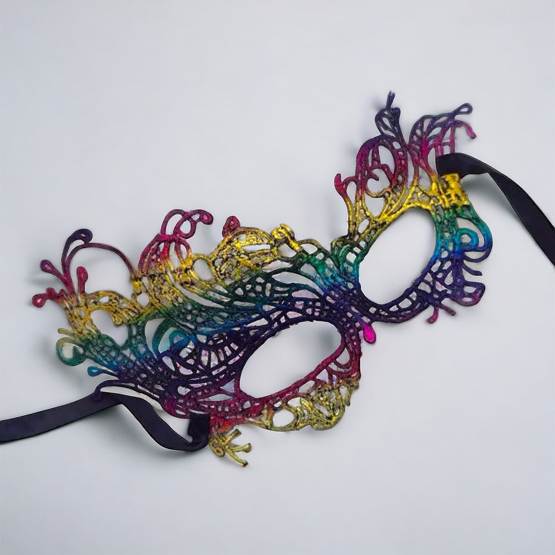 Rainbow Masquerade Mask, Mardi Gras Mask, Masquerading Mask, Rainbow Mask, Masquerade Ball, PRIDE, Lace Mask