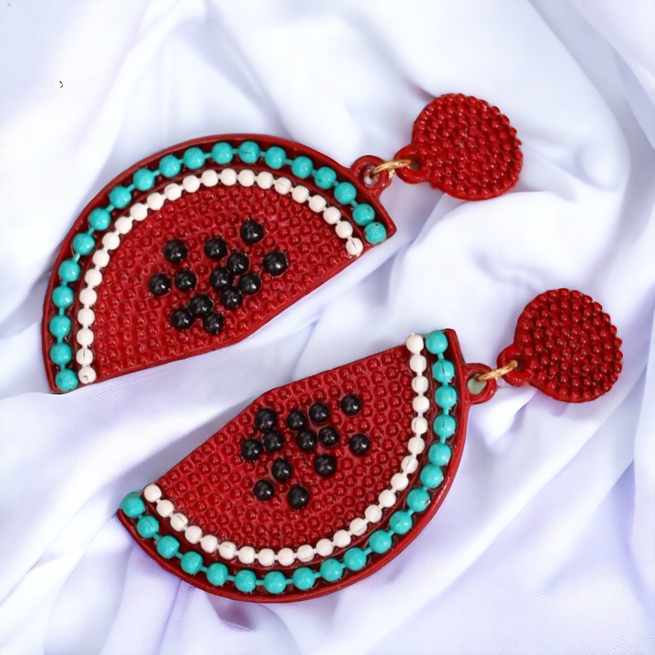 Juicy Watermelon Earrings - Slice into Summer Style! 🍉