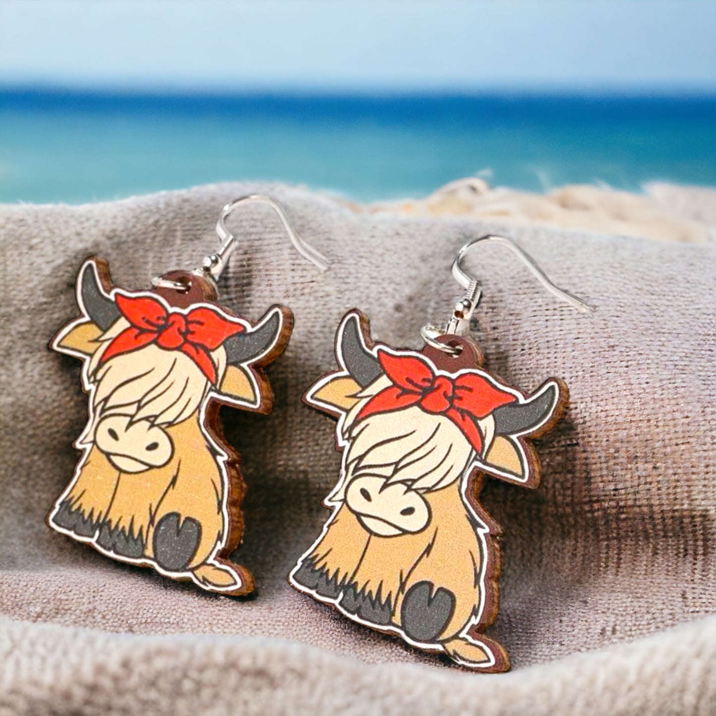 Country Chic: Charming Highland Cow Earrings for Animal Lovers!
