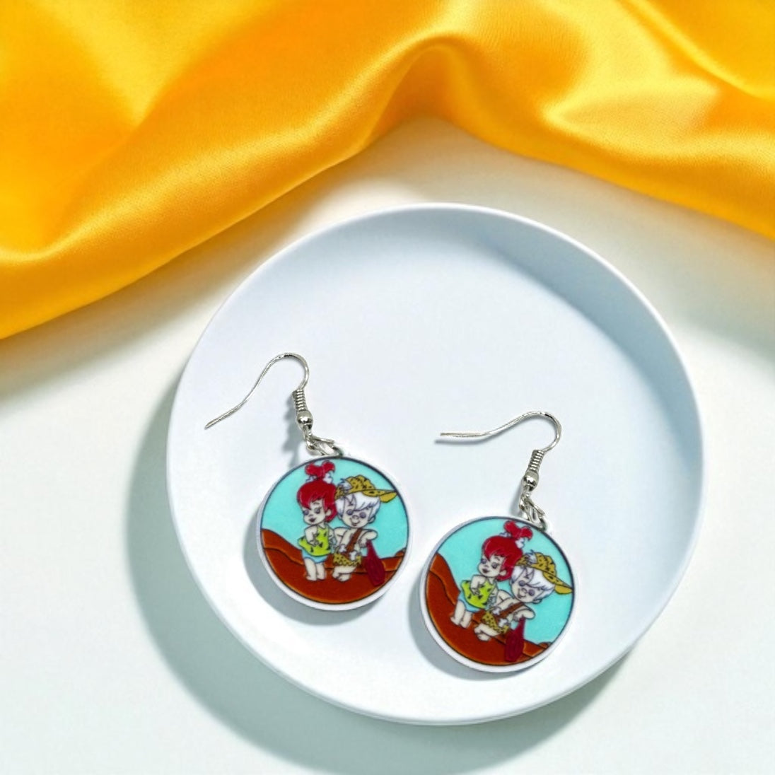 Yabba Dabba Cute! – Flintstones Earrings Featuring Pebbles & Bamm-Bamm 🦴