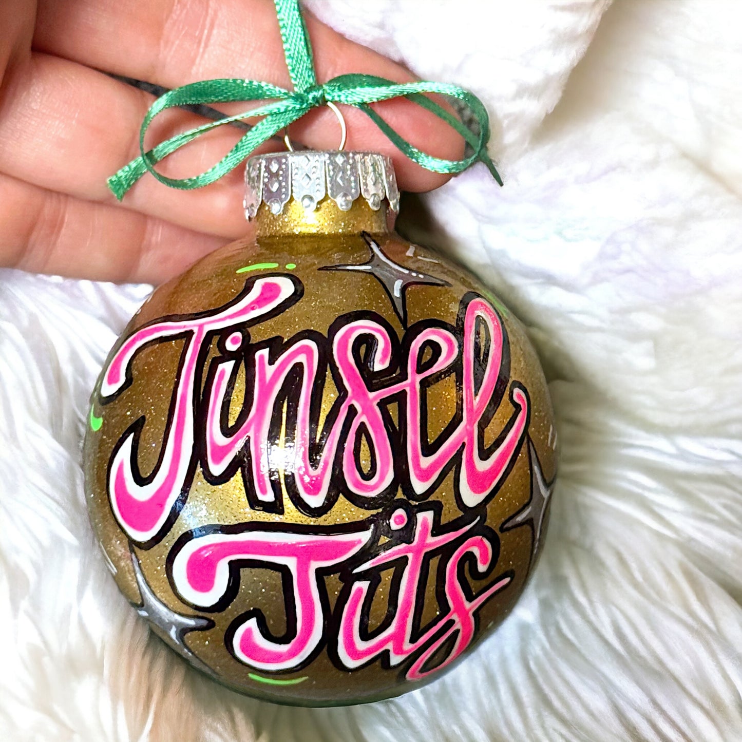 Tinsel Tits: A Cheeky Christmas Ornament that Sparkles!