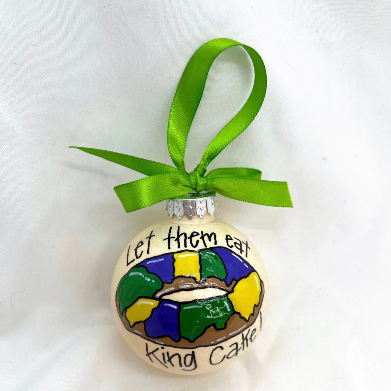 Custom Handmade Ornament: "Let Them Eat Cake!" (Can Be Personalized)