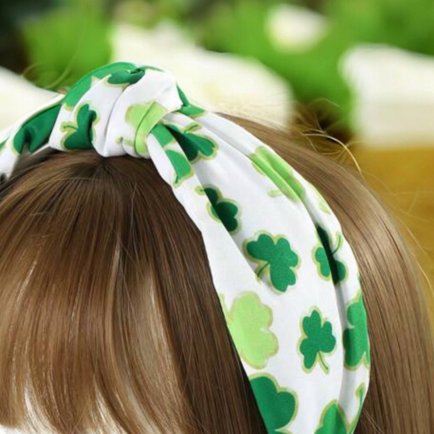 Shamrock Headband - Handmade Headpiece, St. Patrick’s Day Headband, Holiday Headpiece, Beaded Headband