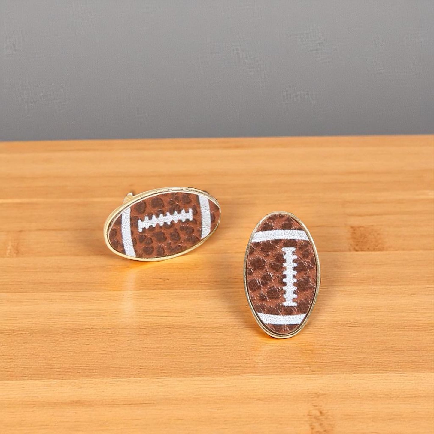 Touchdown Fashion: Adorable Football Stud Earrings