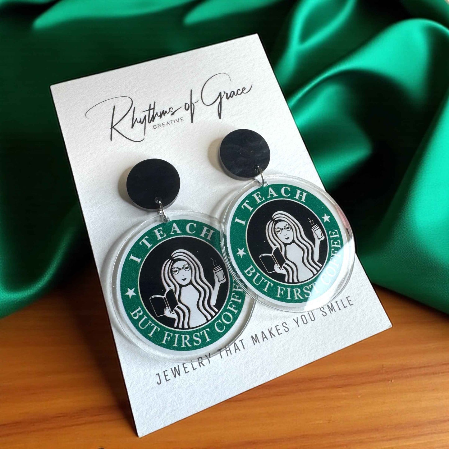 Coffee & Charm: Teacher Earrings for Caffeinated Educators!