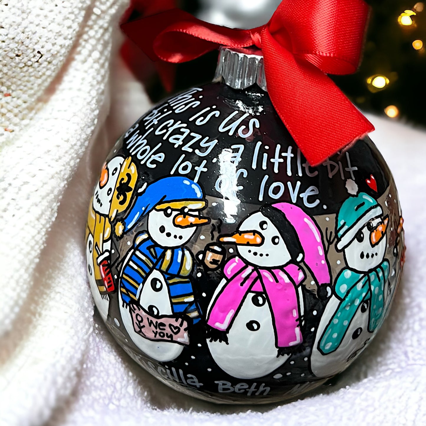 Snow Much Fun: Custom Family Ornament – Personalized Snow Family Keepsake!
