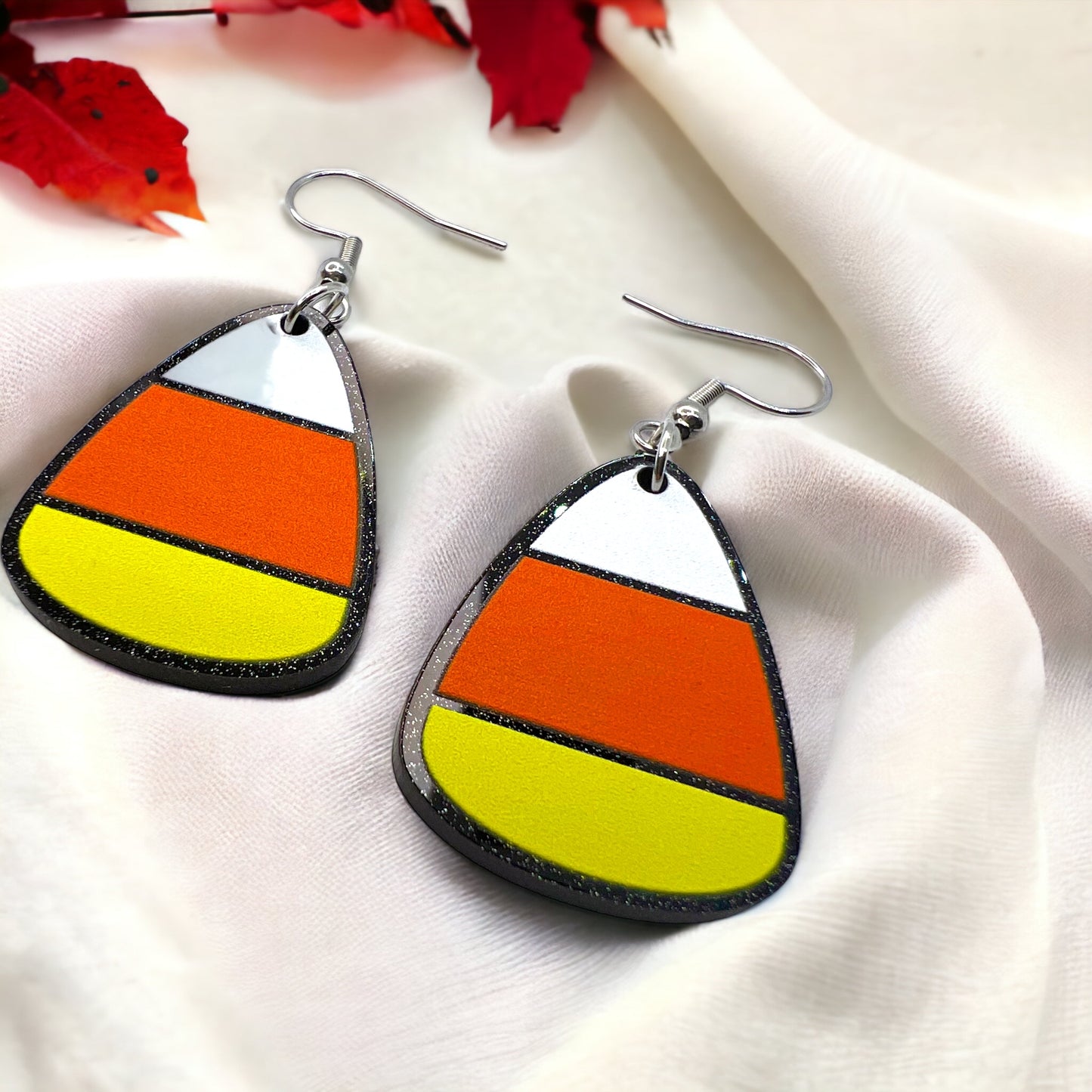 Not So Scary, Just So Sweet – Candy Corn Halloween Earrings - Rhythms of Grace Creative