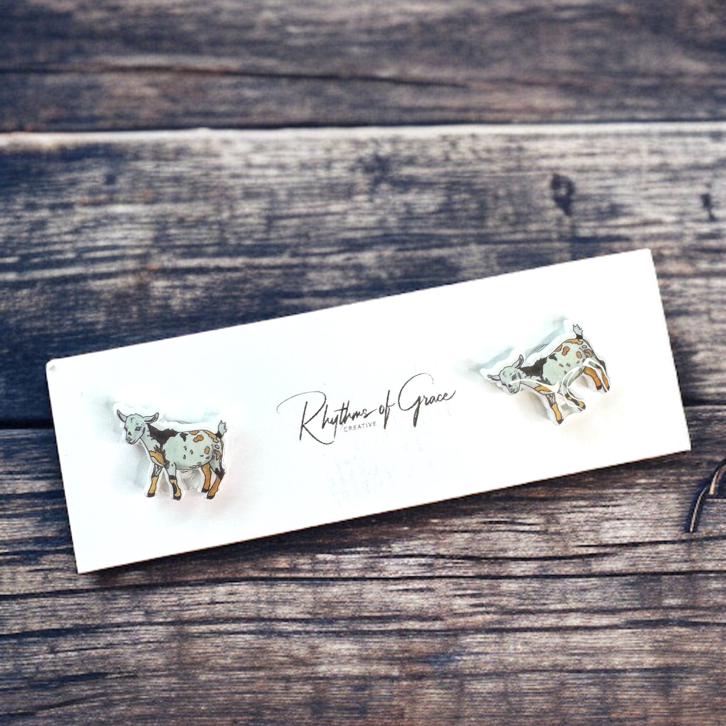 Goats Galore: Adorable Goat Stud Earrings! ๐