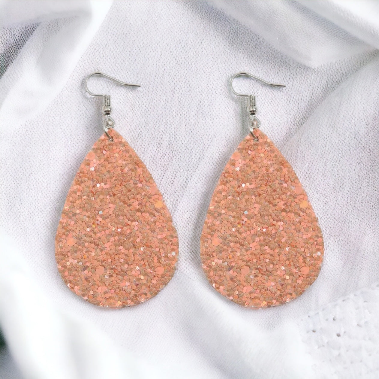 Sparkle & Shine: Glitter Teardrop Dangle Earrings ✨
