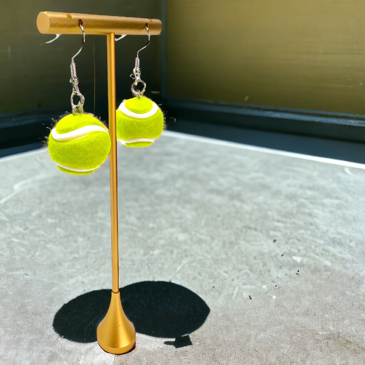 Game, Set, Match: Tennis Ball Earrings – Serve Up Style!