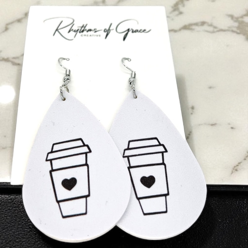 Coffee Teardrop Earrings: Brew-tiful Style for Caffeine Lovers! ☕