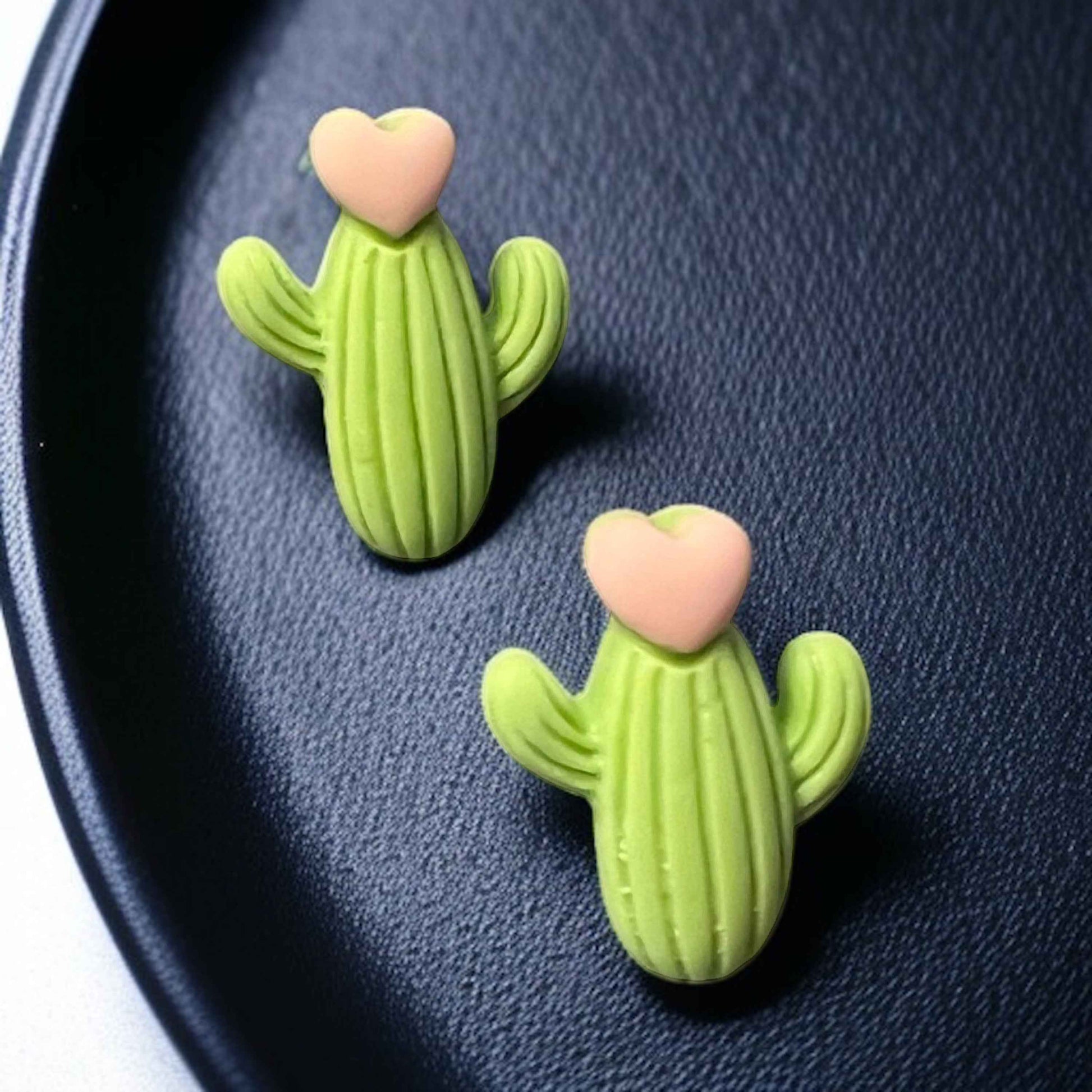 Embrace the Desert Vibes with Our Handmade Cactus Stud Earrings! 🌵