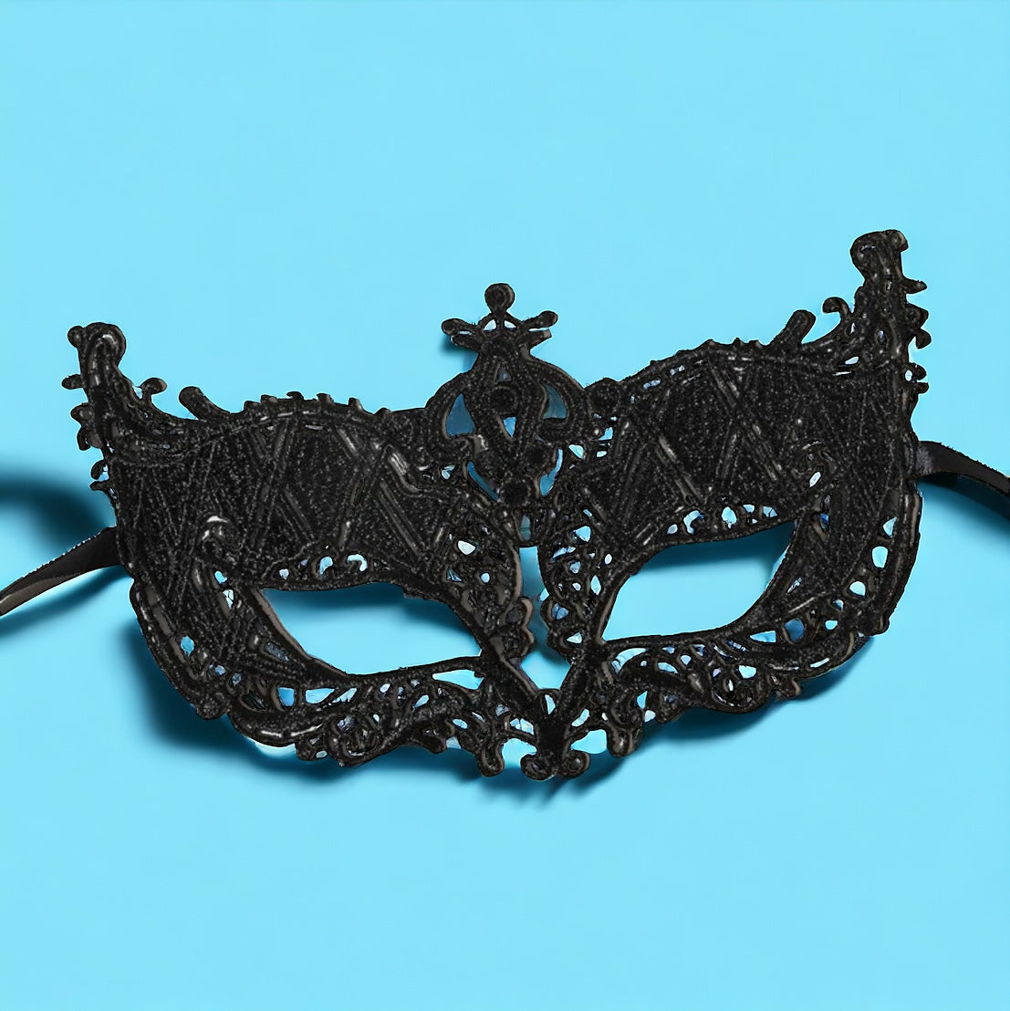 Unmask Your Glamour: Dazzling Black Lace Masquerade Mask for Enchanting Nights!