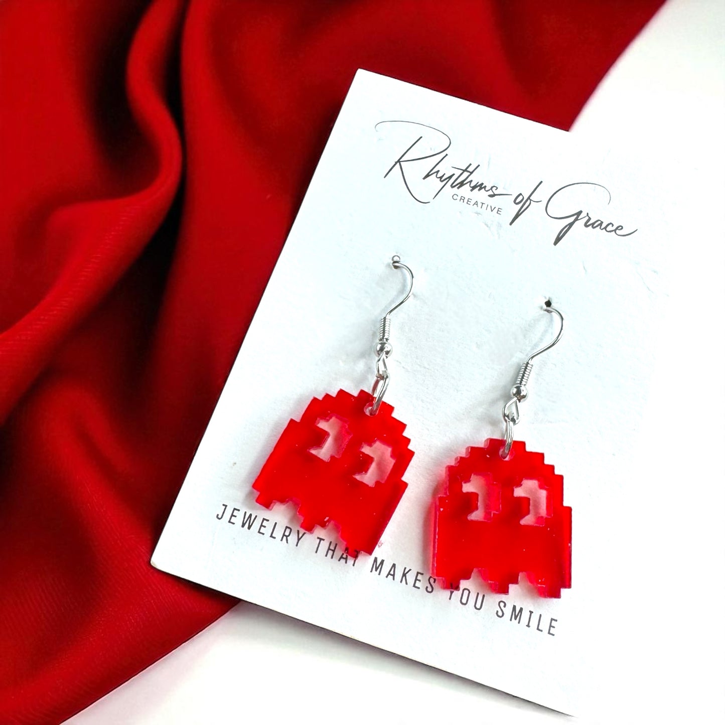 PAC-MAN Party Earrings Set - Embrace 80's Retro with Handmade Dangle Fun! - Rhythms of Grace Creative