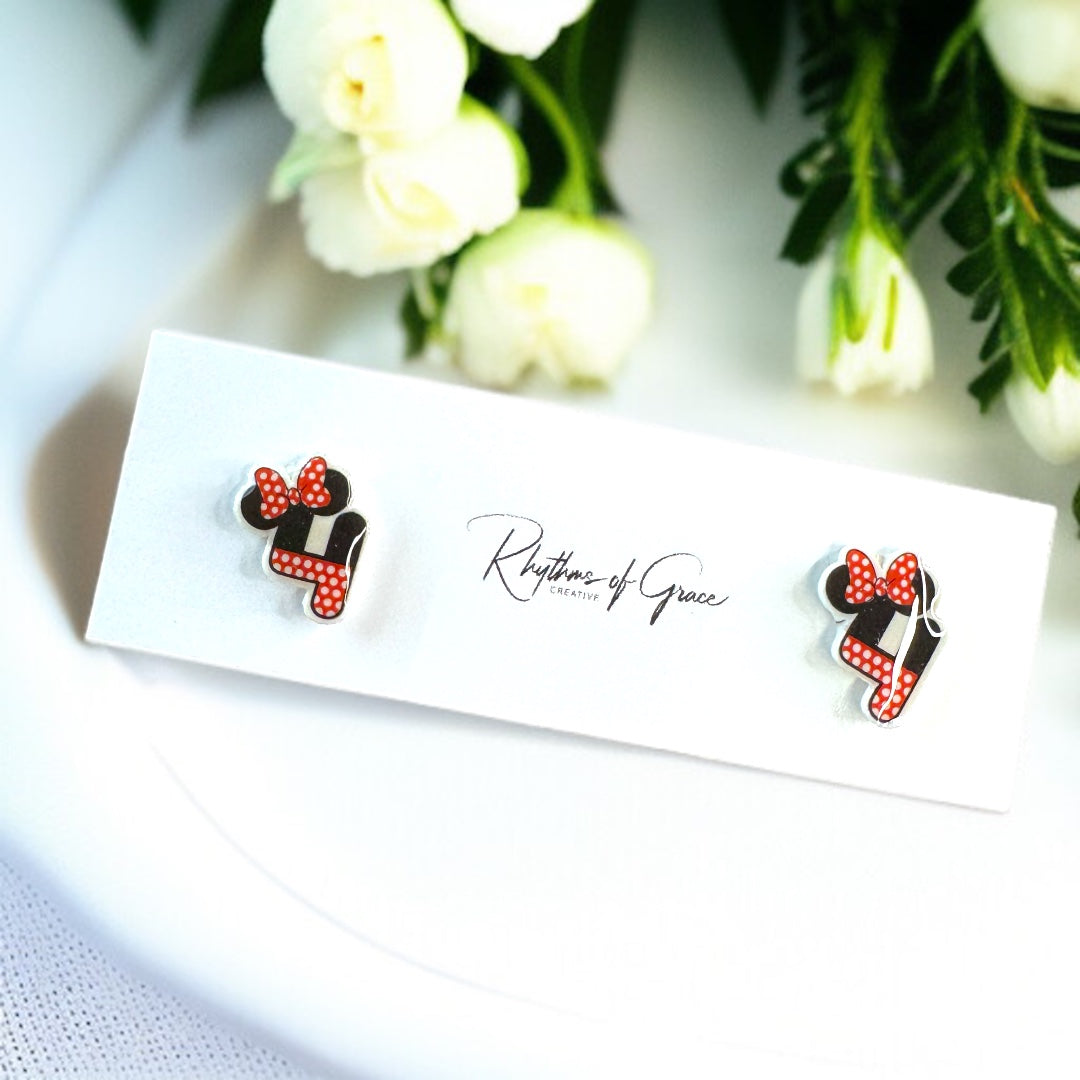 Whimsical Number Stud Earrings: Celebrate Your Age in Style!