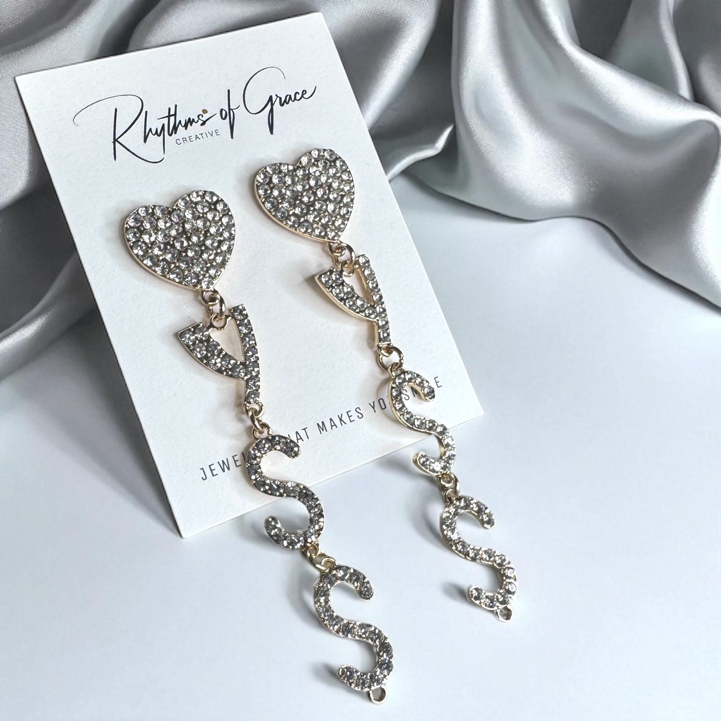 YSSS! Rhinestone Drop Earrings – Statement Bling for Bold Queens 💎
