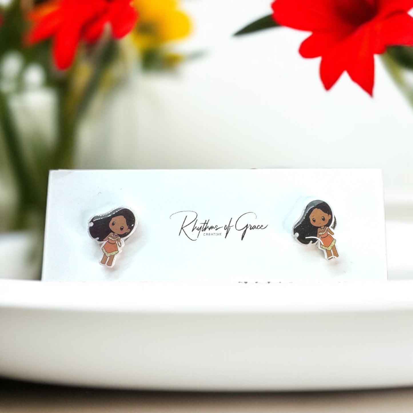 Enchanting Cartoon Princess Stud Earrings - Sparkle Like Royalty! đź‘‘