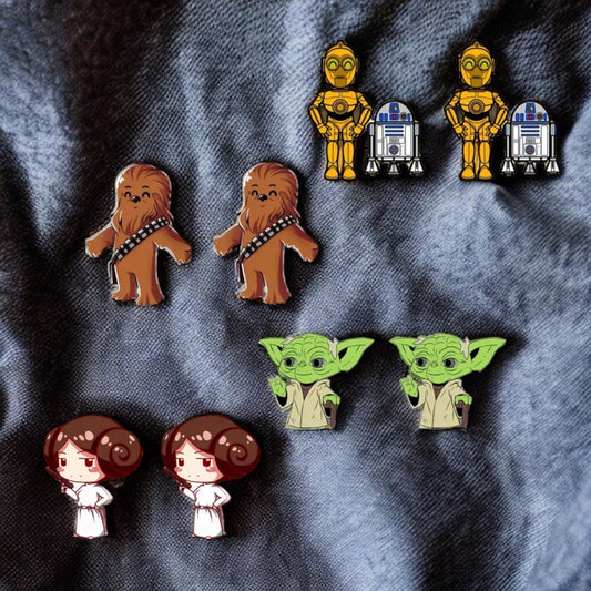 Star Wars Character Stud Earrings - Choose Your Hero!