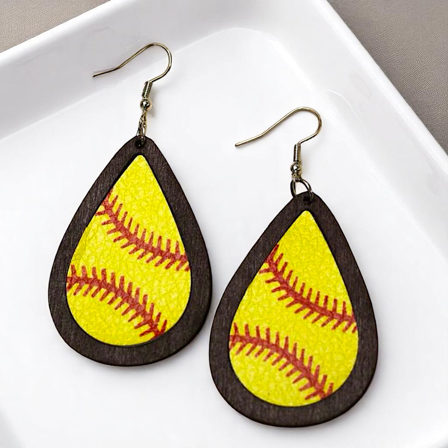 Swing into Style: Softball Dangle Earrings for the Ultimate Fan!