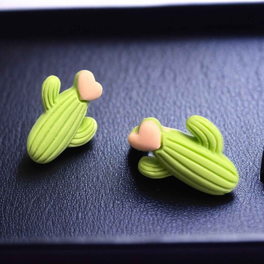 Embrace the Desert Vibes with Our Handmade Cactus Stud Earrings! 🌵