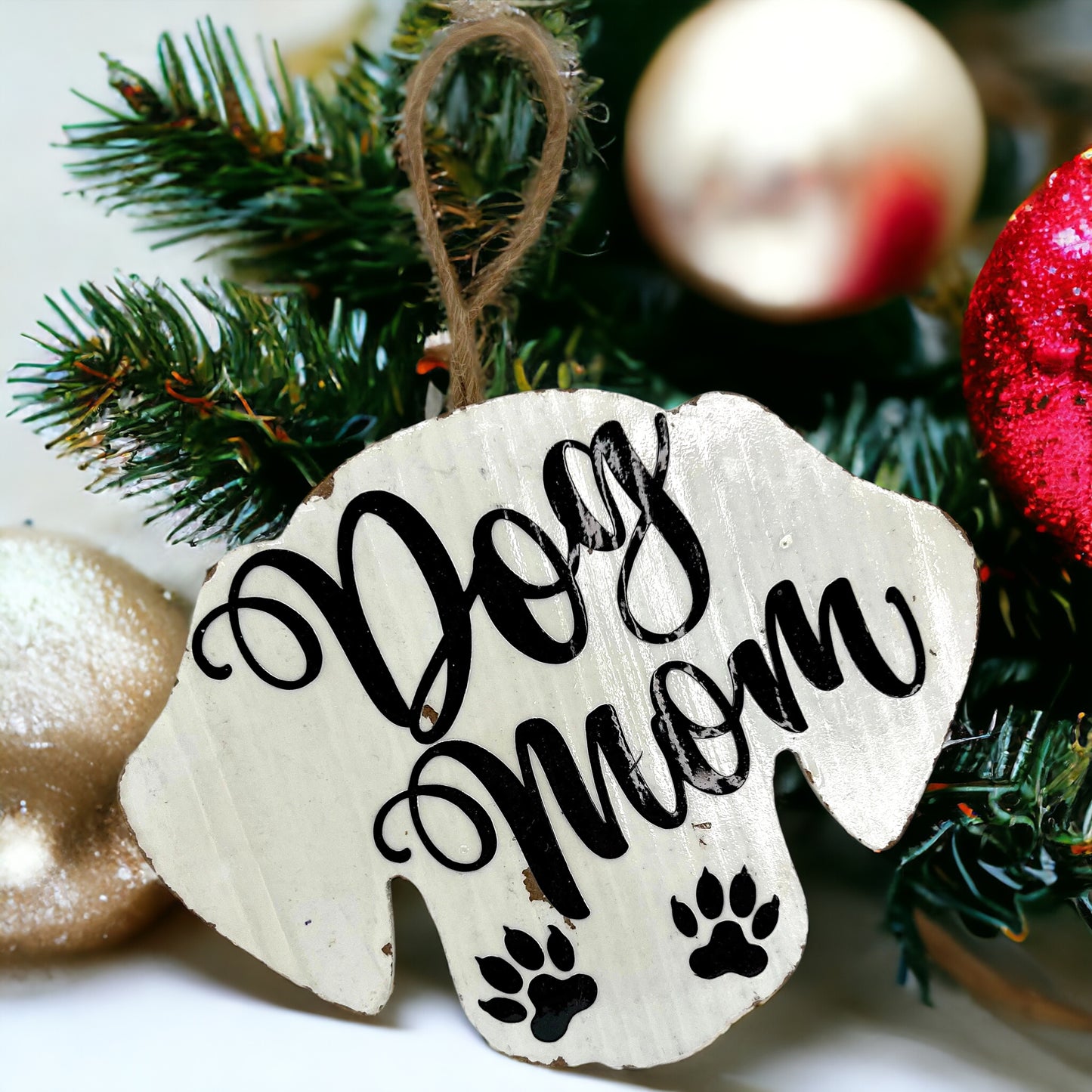 Pawsitively Perfect: Personalized Dog Mom Ornament 🌟 - Rhythms of Grace Creative