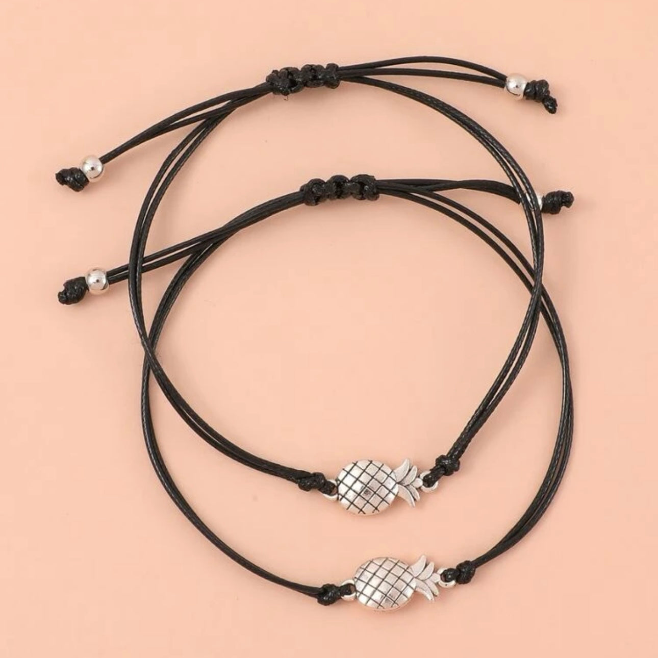 Pineapple Wish Bracelet (Set of 2) - Friendship Magic Awaits! 🍍