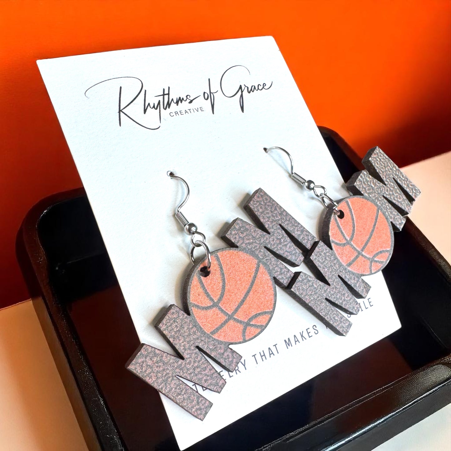 Score Style Points: Fun Sports Mom Dangle Earrings!