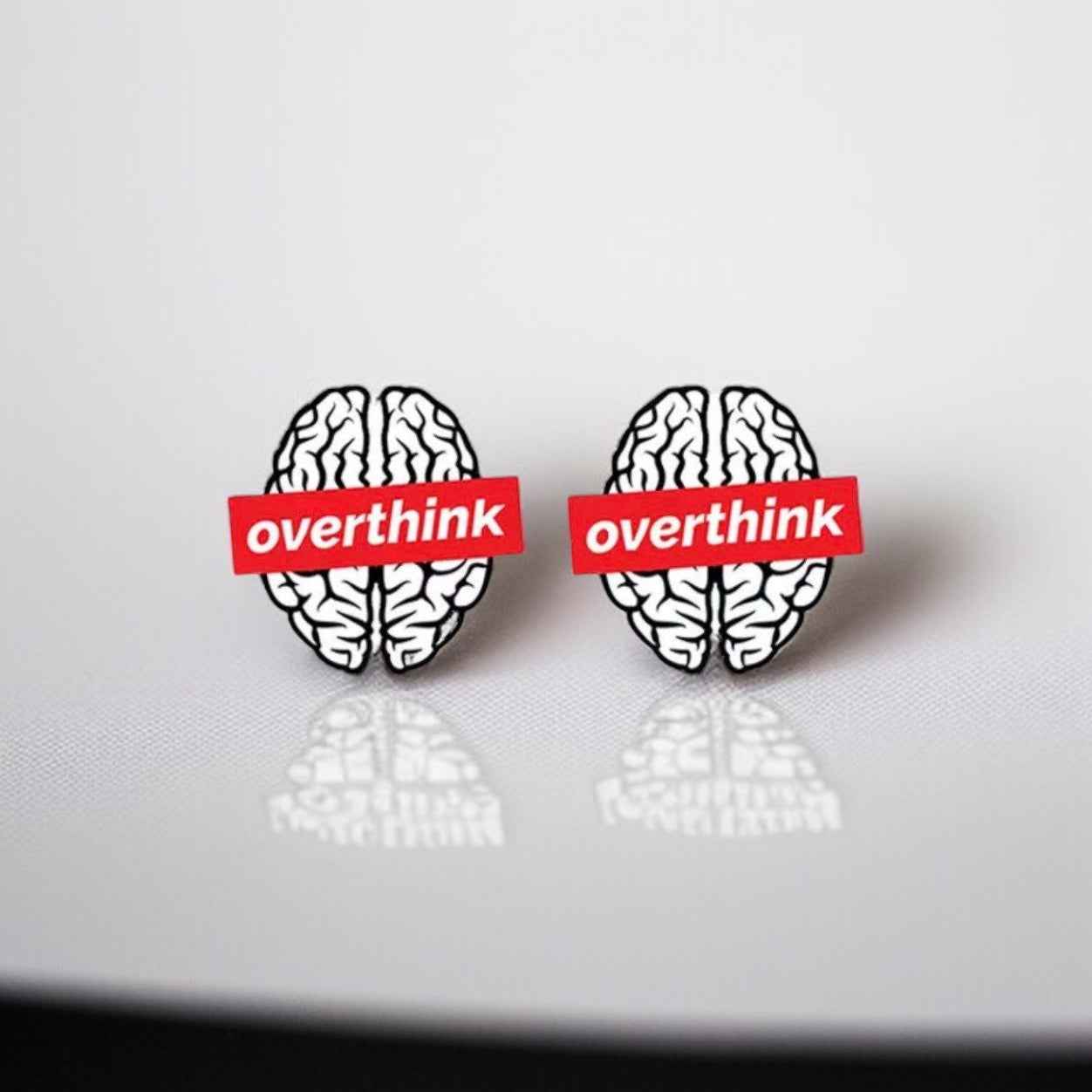 Overthinker Stud Earrings: A Thoughtful Touch for Your Style! 🧠
