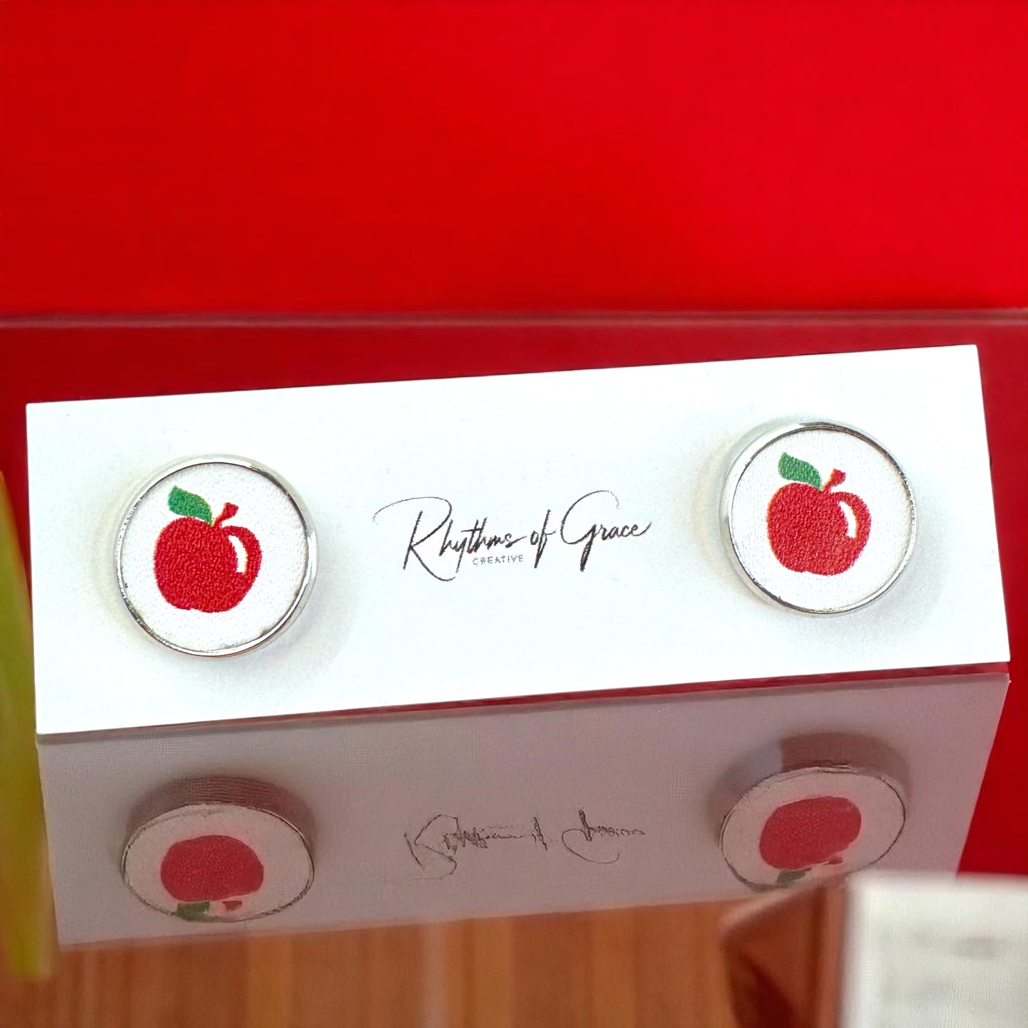 Sweeten Your Style with Apple Stud Earrings! 🍎