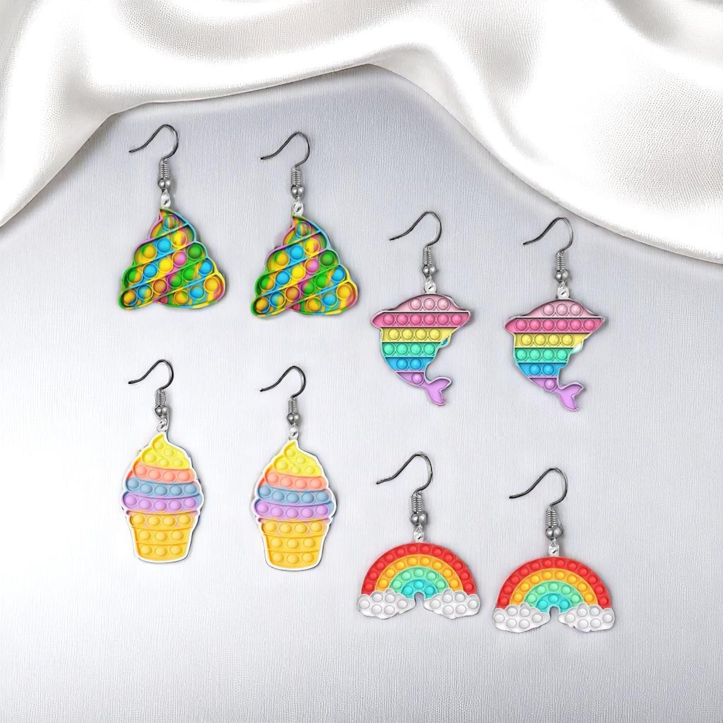 Pop-It Toy Dangle Earrings: A Colorful Twist to Your Style!