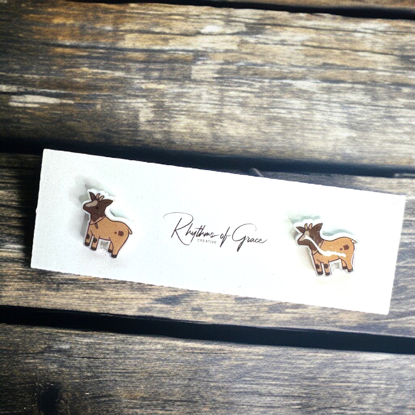Goats Galore: Adorable Goat Stud Earrings! ๐