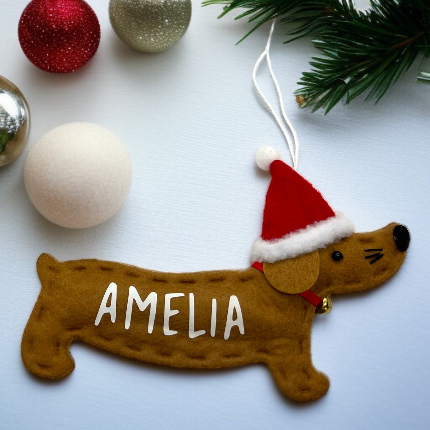 Furry Festivities: Custom Felt Dog Ornaments for Tail-Wagging Holiday Cheer!